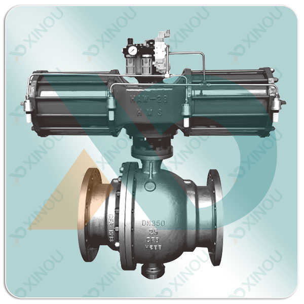 Pneumatic fixed ball valve